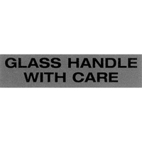 &eacute;tiquettes pour traitement sp&eacute;cial Glass Handle with Care, 5" lo x 2" la, Noir/rouge Les Distributions ICE