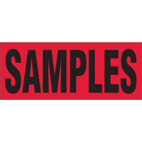 &eacute;tiquettes pour traitement sp&eacute;cial Samples, 5" lo x 2" la, Noir/rouge Les Distributions ICE