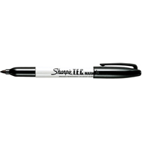T.E.C. Permanent Marker, Black, Fine Tip Les Distributions ICE