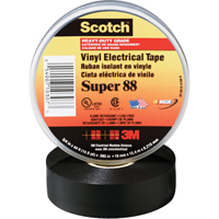 Rubans en vinyle Super 88 Scotch, 19 mm (3/4") x 20,1 m (66'), Noir, 8,5 mils Les Distributions ICE
