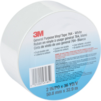 Ruban en vinyle &agrave; usage g&eacute;n&eacute;ral 764, 48 mm (2") la x 32,9 m (108') lo, Blanc Les Distributions ICE