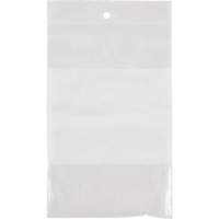 White Block Poly Bags, Reclosable, 6" x 4", 2 mils Les Distributions ICE