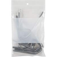 White Block Poly Bags, Reclosable, 6" x 4", 2 mils Les Distributions ICE