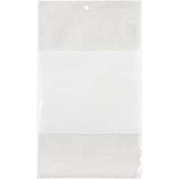 White Block Poly Bags, Reclosable, 9" x 6", 2 mils Les Distributions ICE