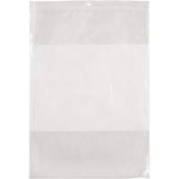 White Block Poly Bags, Reclosable, 12" x 9", 2 mils Les Distributions ICE