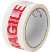 "Fragile" Box Sealing Tape, Hot Melt Adhesive, 2 mils, 48 mm (2") x 100 m (328') Les Distributions ICE