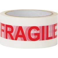 "Fragile" Box Sealing Tape, Hot Melt Adhesive, 2 mils, 48 mm (2") x 100 m (328') Les Distributions ICE