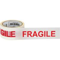 "Fragile" Box Sealing Tape, Hot Melt Adhesive, 2 mils, 48 mm (2") x 100 m (328') Les Distributions ICE