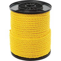 Corde torsad&eacute;e jaune &agrave; trois brins 3/8", Polypropyl&egrave;ne, 250' Les Distributions ICE