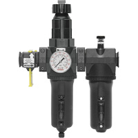 Automatic Drain Filter, Regulator & Lubricator with Metal Bowl & Gauge Modulair 400, 3/4" NPT Les Distributions ICE