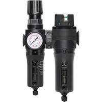 Manual Drain Filter, Regulator & Coalescing Filter with Metal Bowl Modulair 300, 1/4" NPT, 250 PSI, 5.1 fl. oz. Capacity Les Distributions ICE
