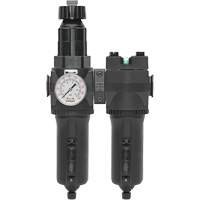 Manual Drain Filter, Regulator & Coalescing Filter with Metal Bowl Modulair 400, 1/4" NPT, 200 psi, 9.1 fl. oz. Capacity Les Distributions ICE