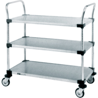 Chariots utilitaires pour service r&eacute;gulier, 2 Tiers, 24" la x 39" h x 24" p, Capacit&eacute; 500 lb Les Distributions ICE