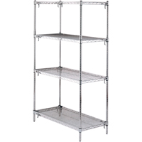 Shelving Unit, 4 Tiers, 36" W x 63" H x 18" D Les Distributions ICE