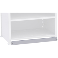 Plaque de base/façade pour rangement de bacs sur rayonnage enclenchable Interlok Les Distributions ICE
