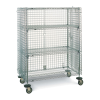 Wire Shelf Cart, Chrome Plated, 21-1/2" x 68-1/2" x 40", 500 lbs. Capacity Les Distributions ICE