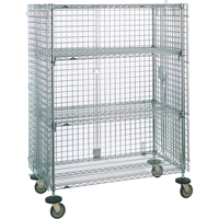 Security Carts, Chrome Plated, 21-1/2" x 68-1/2 x 50-1/2", 500 lbs. Capacity Les Distributions ICE