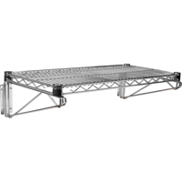 Support mural direct pour &eacute;tag&egrave;re en treillis chromat&eacute;, Simple Support, 200 lb Capacit&eacute;, 14" p Les Distributions ICE