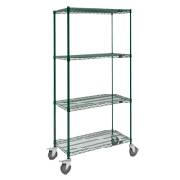 Wire Shelf Cart, Epoxy Finish, 36" x 80" x 18", 800 lbs. Capacity Les Distributions ICE