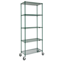 Wire Shelf Cart, Epoxy Finish, 36" x 92" x 24", 800 lbs. Capacity Les Distributions ICE