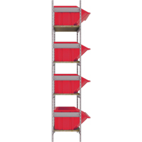 &eacute;tag&egrave;res larges avec bacs g&eacute;ants en plastique, Acier, Sans boulons, Capacit&eacute; 800 lb, 66" la x 72" h x 18" p Les Distributions ICE