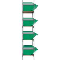 &eacute;tag&egrave;res larges avec bacs g&eacute;ants en plastique, Acier, Sans boulons, Capacit&eacute; 800 lb, 66" la x 72" h x 18" p Les Distributions ICE