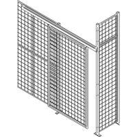 Heavy-Duty Wire Mesh Partition Sliding Door, 4' W x 8' H Les Distributions ICE
