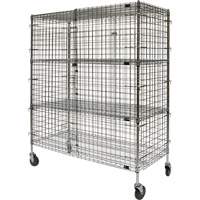Security Cart, Chrome Plated, 60" x 69" x 24", 500 lbs. Capacity Les Distributions ICE