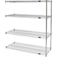 &eacute;tag&egrave;res robustes en treillis chromat&eacute;, Ensemble Ajout, Tiers 4, 36" la x 54" h x 24" p Les Distributions ICE