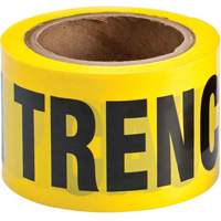 Barricade Tape, English, 3" W x 200' L, 3 mils, Black on Yellow Les Distributions ICE