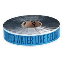 Ruban d'avertissement de danger souterrain Water Line Identoline, 2" la x 1000' lo, Noir sur bleu Les Distributions ICE