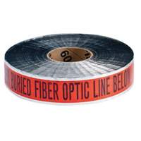 "Fiber Optic Line" Identoline&reg; Underground Warning Tape, 2" W x 1000' L, Black on Orange Les Distributions ICE