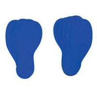 &eacute;tiquettes pour marquage des planchers, Empreinte de pas, 12" lo x 3,75" la, Bleu, Vinyle Les Distributions ICE