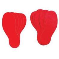&eacute;tiquettes pour marquage des planchers, Empreinte de pas, 12" lo x 3,75" la, Rouge, Vinyle Les Distributions ICE