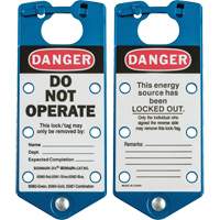 Labeled Lockout Hasps, Blue Les Distributions ICE