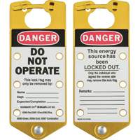 Labeled Lockout Hasps, Yellow Les Distributions ICE