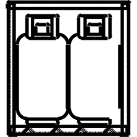Armoires en aluminium pour bouteilles GPL, nbre de bouteilles: 4, 30" , 32" , 33-1/2" , Argent Les Distributions ICE