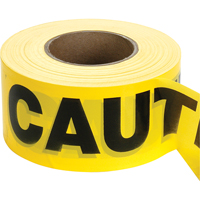 Barricade Tape, English, 3" W x 1000' L, 2 mils, Black on Yellow Les Distributions ICE