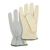 Gants de conducteur &agrave; dos fendu, Moyen, Paume en Cuir fleur de vache Les Distributions ICE