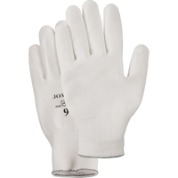 White Knit Palm Coated Gloves, Size Small/7, Polyurethane Coated, HPPE Shell, EN 388 Level 2 Les Distributions ICE