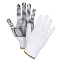 Gants tricot&eacute;s &agrave; pois, Poly/coton, Un c&ocirc;t&eacute;, Calibre 7, Grand Les Distributions ICE