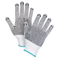 Double-Sided Dotted String Knit Gloves, Poly/Cotton, Double Sided, 7 Gauge, X-Large Les Distributions ICE