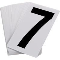 Num&eacute;ros autocollants, 7, 3-1/2" h, Noir sur blanc Les Distributions ICE