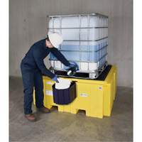 GRV Spill Pallet Plus sans drain, Capacit&eacute; de d&eacute;versement 365 gal. US, 62" x 62" x 28" Les Distributions ICE
