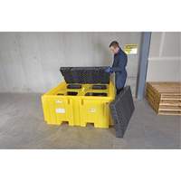 GRV Spill Pallet Plus sans drain, Capacit&eacute; de d&eacute;versement 365 gal. US, 62" x 62" x 28" Les Distributions ICE