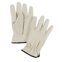 Winter-Lined Driver's Gloves, X-Large, Grain Cowhide Palm, Fleece Inner Lining Les Distributions ICE