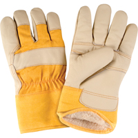 Gants d'ajusteur doubl&eacute;s pour l'hiver d'usage standard, Grand, Paume en Cuir fleur de meuble, Doublure en Boa Les Distributions ICE