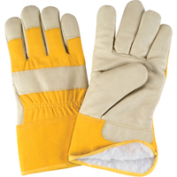 Winter-Lined Fitters Gloves, Large, Grain Pigskin Palm, Boa Inner Lining Les Distributions ICE