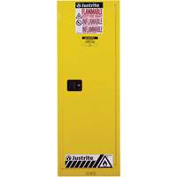 Sure-Grip&reg; EX Slimline Flammable Safety Cabinet, 22 gal., 1 Door, 23.25" W x 65" H x 18" D Les Distributions ICE