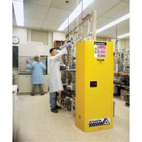 Sure-Grip&reg; EX Slimline Flammable Safety Cabinet, 22 gal., 1 Door, 23.25" W x 65" H x 18" D Les Distributions ICE